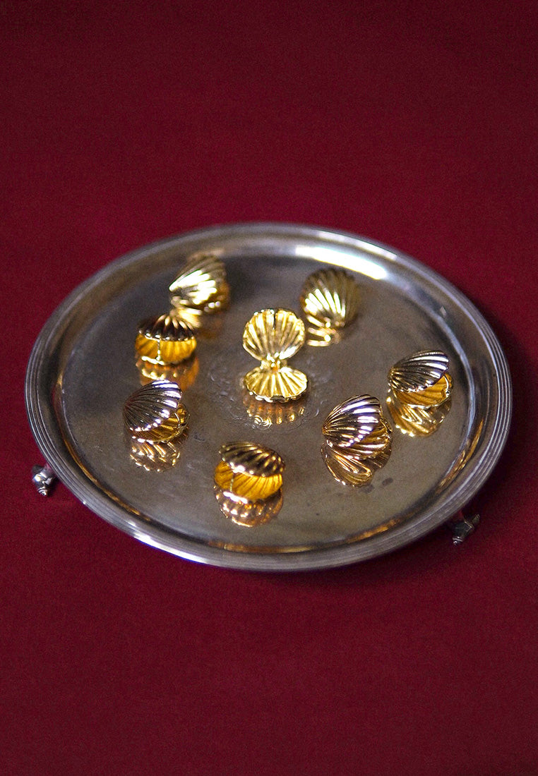 Gold Shell Stud Earrings