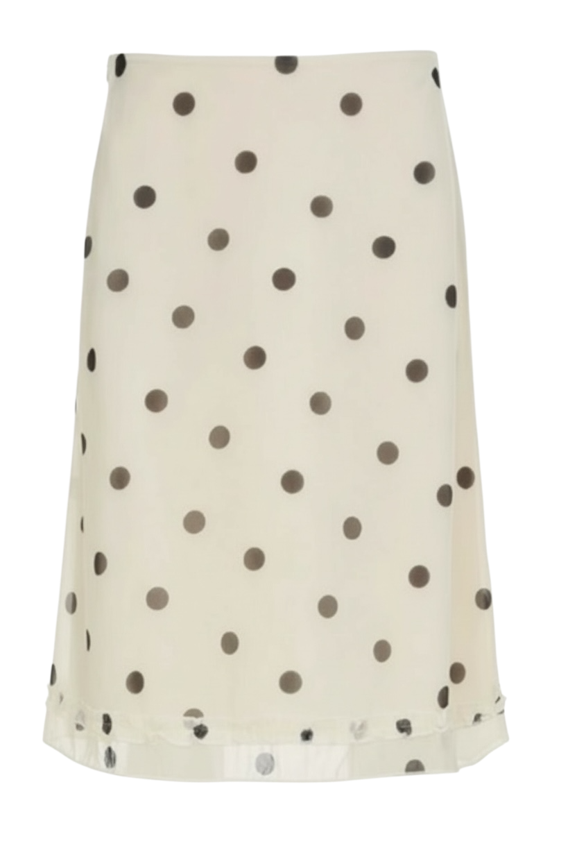 Chiffon Polka Dot Midi Skirt