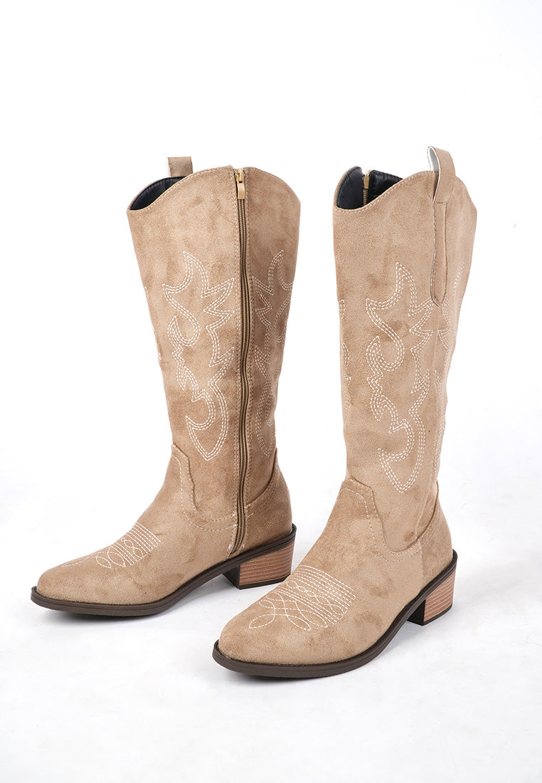 Suede Cowboy Boots
