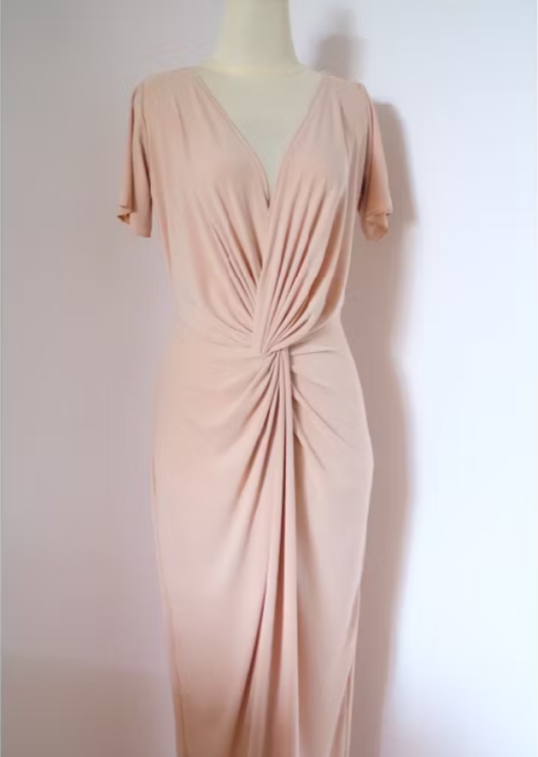 Sleeve Knot Front Maxi Dress