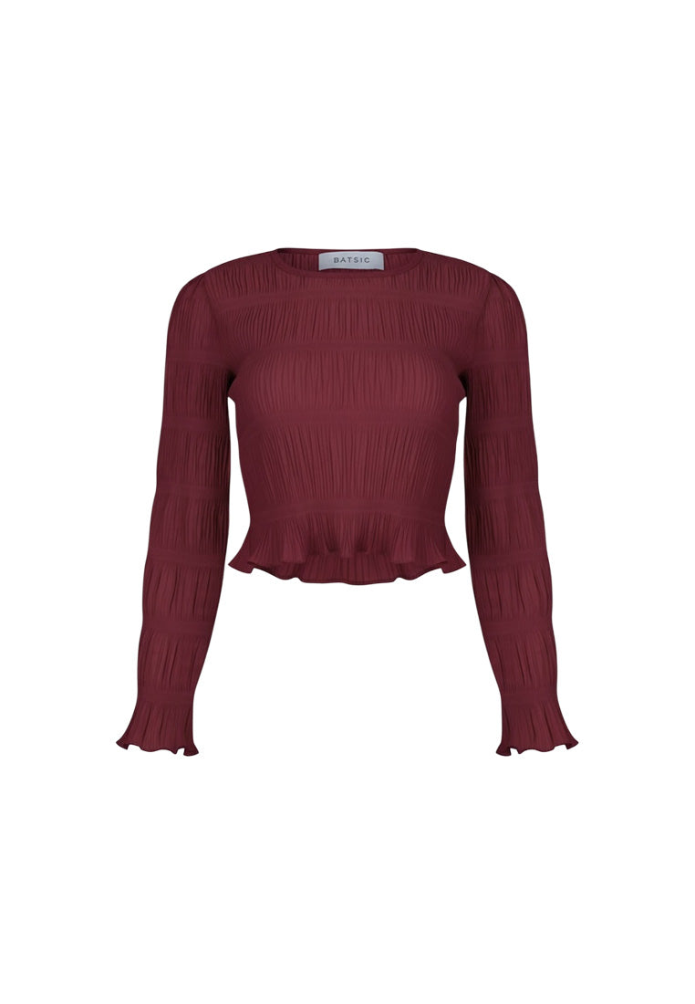 Seam Long Sleeve Crop Top
