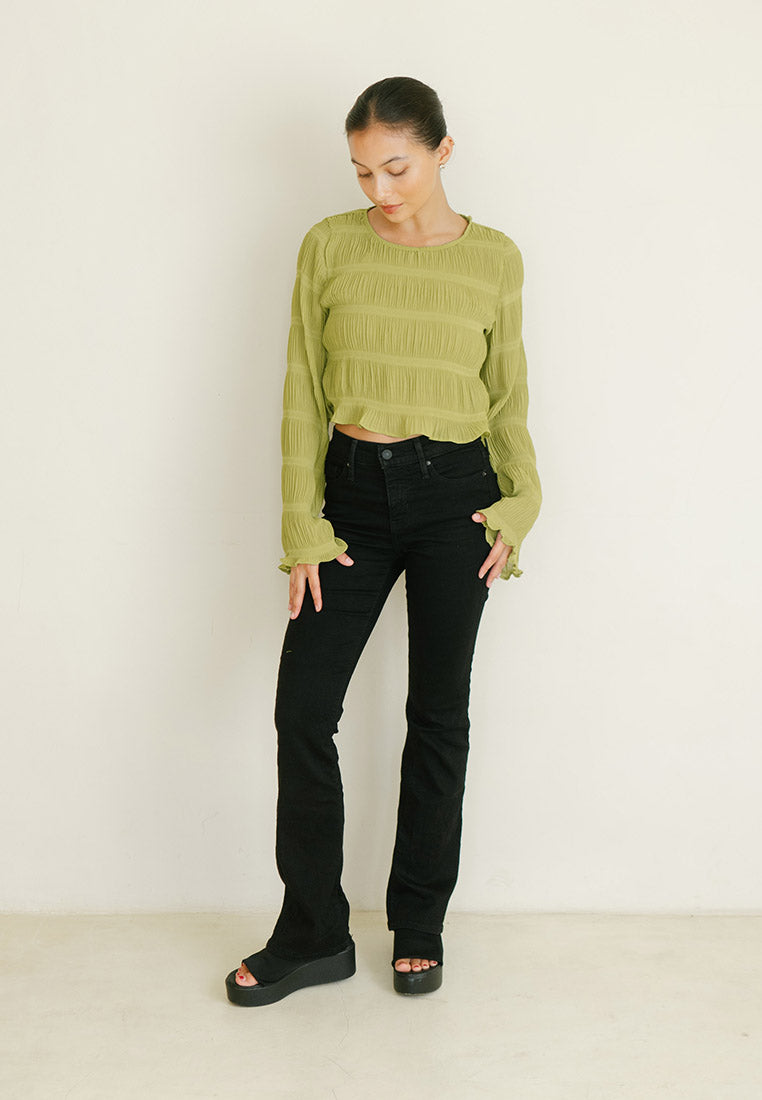 Seam Long Sleeve Crop Top