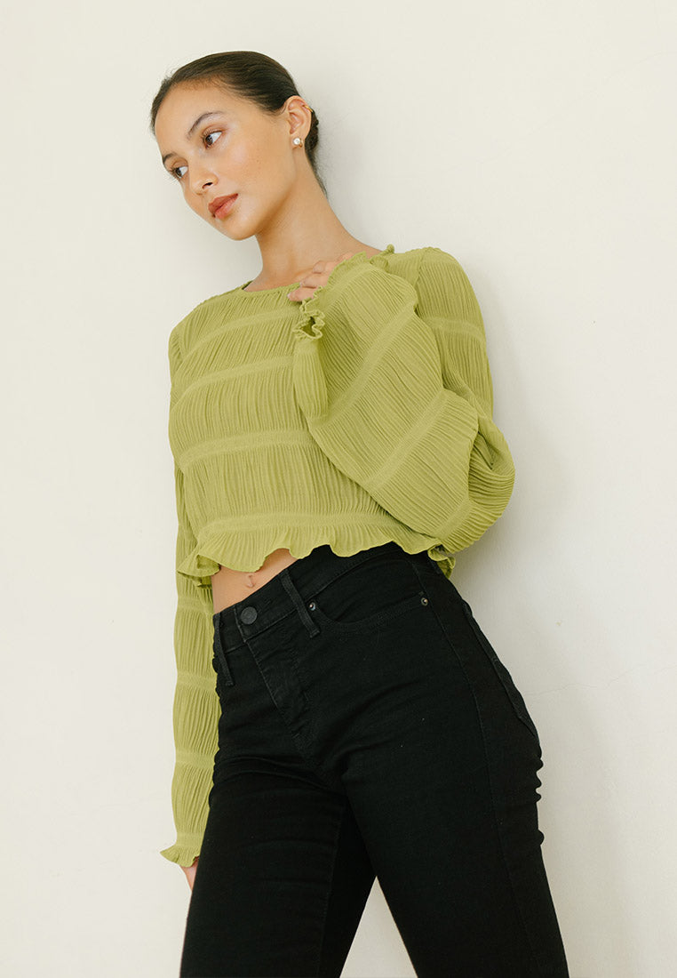 Seam Long Sleeve Crop Top