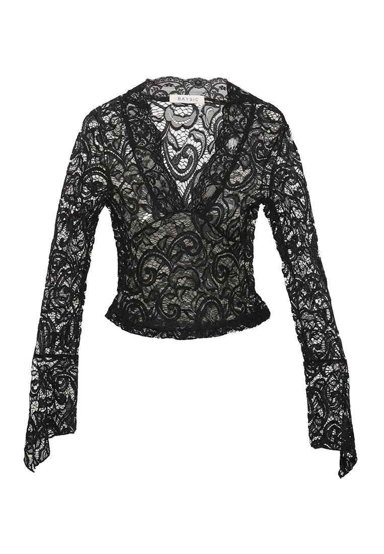 Lace Sleeve Top