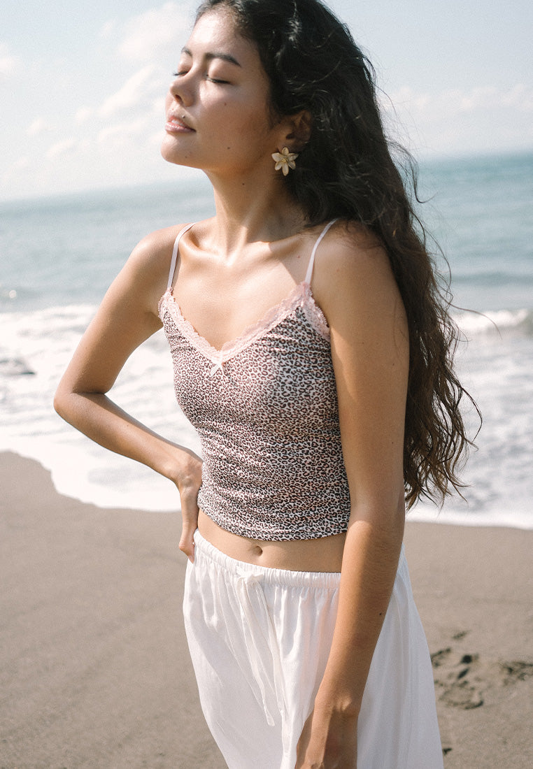 Cute Pink Leopard Tanktop