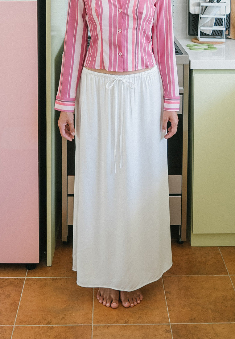 Drawstring Basic Long Skirt