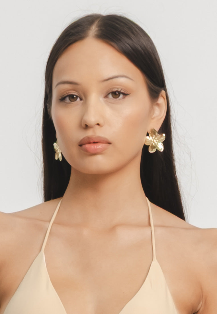 Flower Gold Earrings