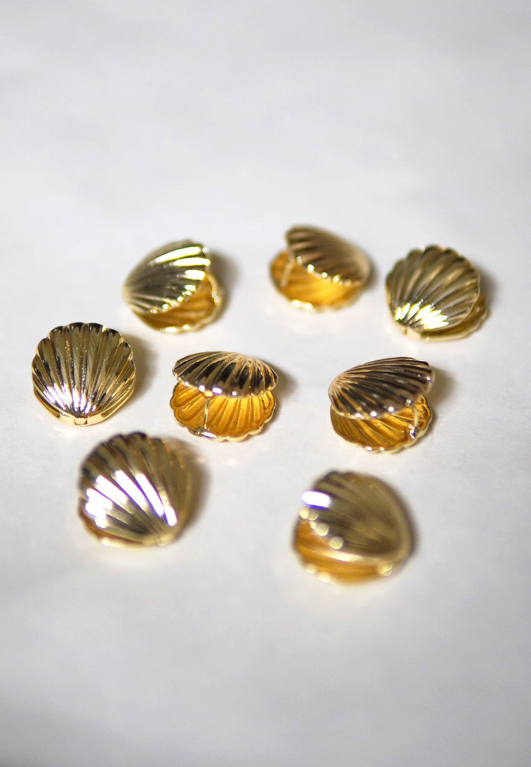 Gold Shell Stud Earrings