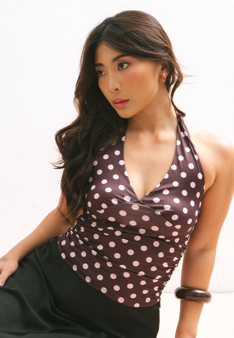 Halter Polka Dot Top