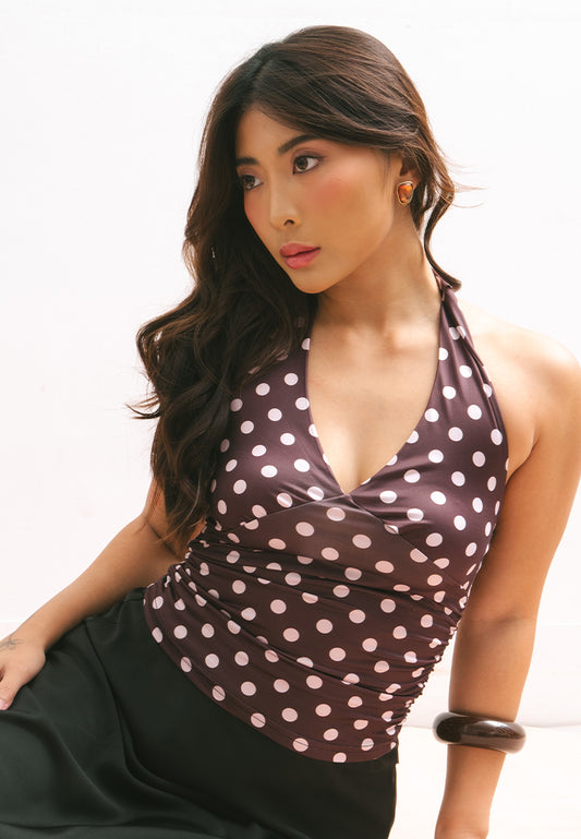 Halter Polka Dot Top