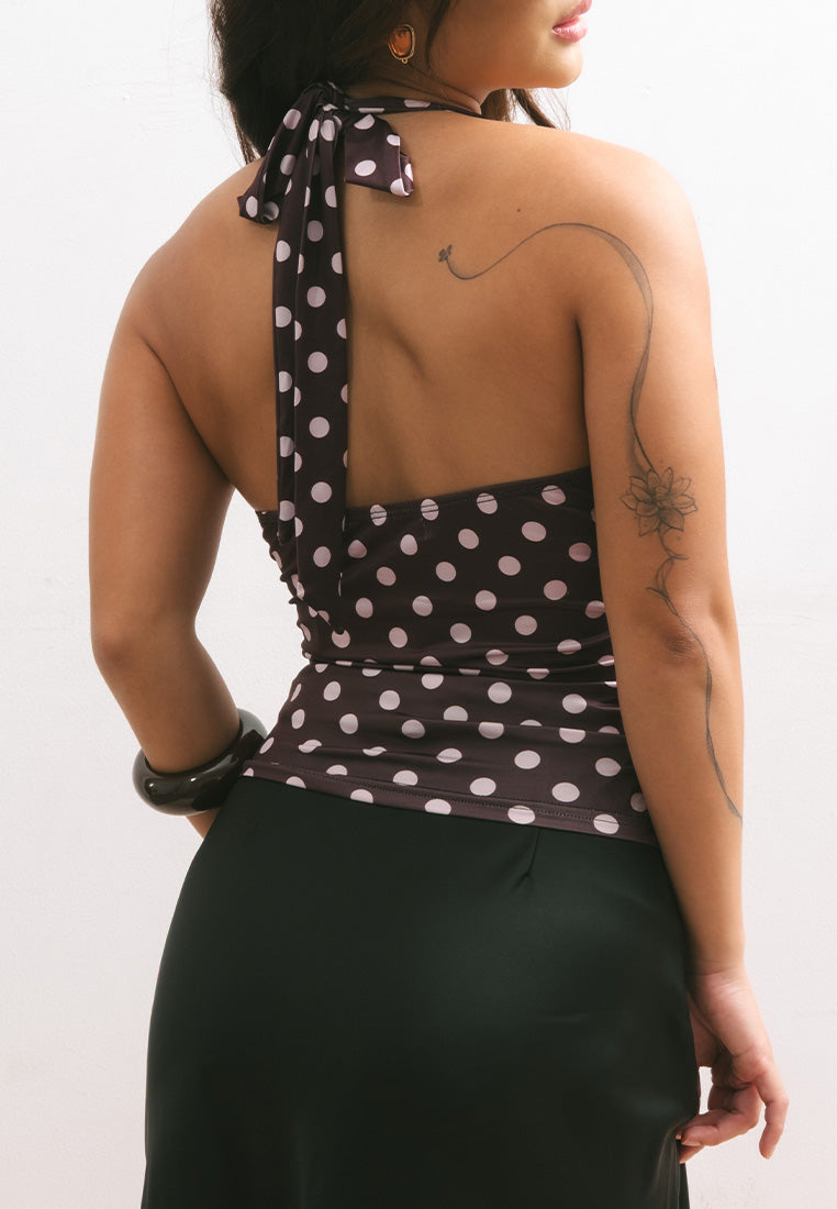 Halter Polka Dot Top