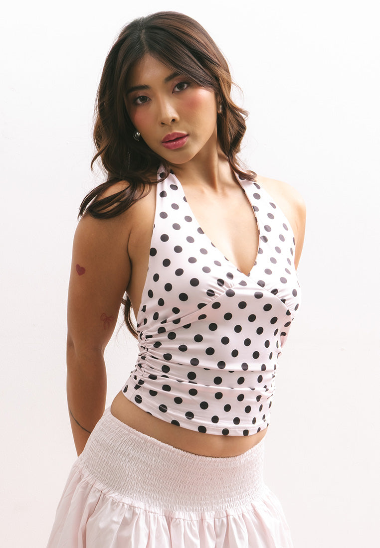 Halter Polka Dot Top