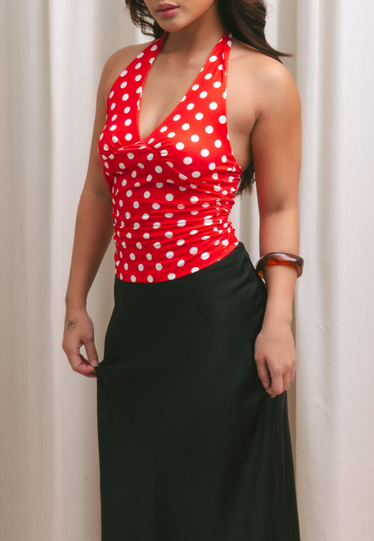Halter Polka Dot Top