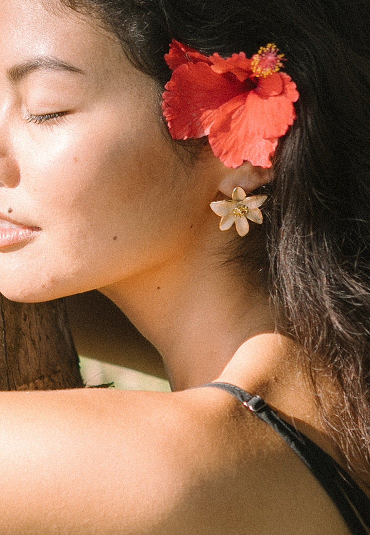 Metal Flower Earrings