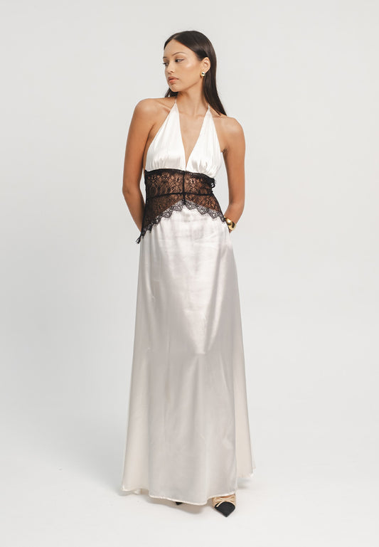 Riviera Lace & Satin Maxi Dress