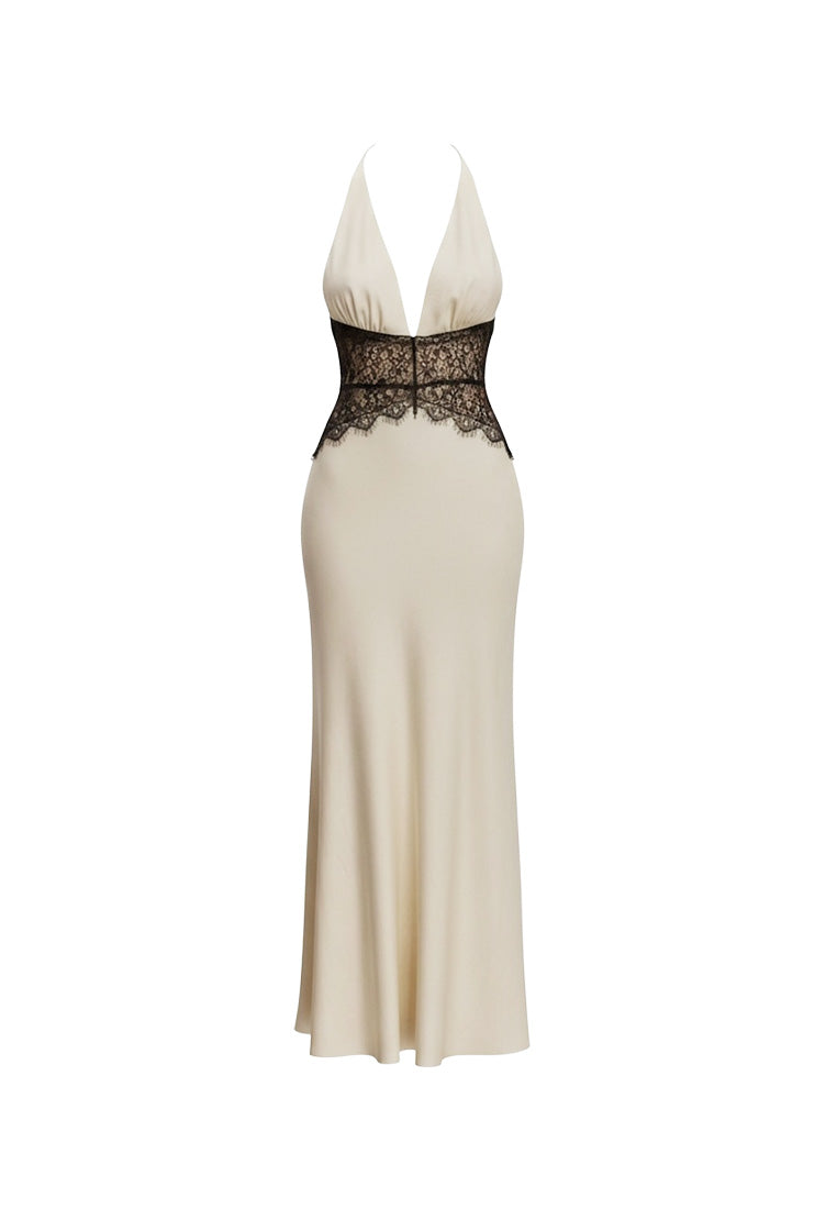 Riviera Lace & Satin Maxi Dress