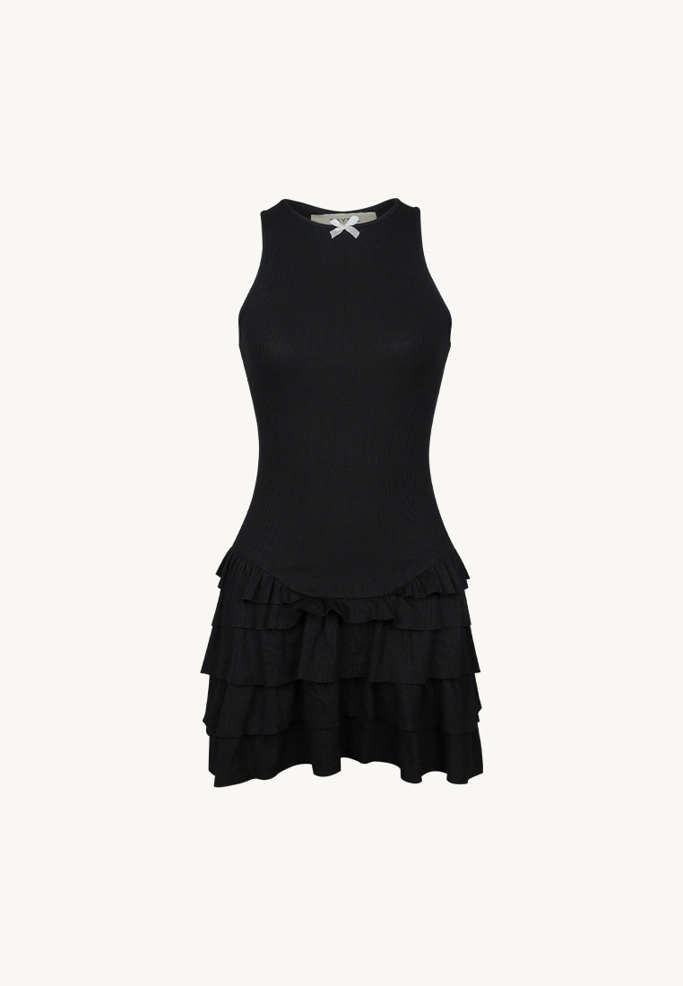 Scoop Ruffle Hem Mini Dress