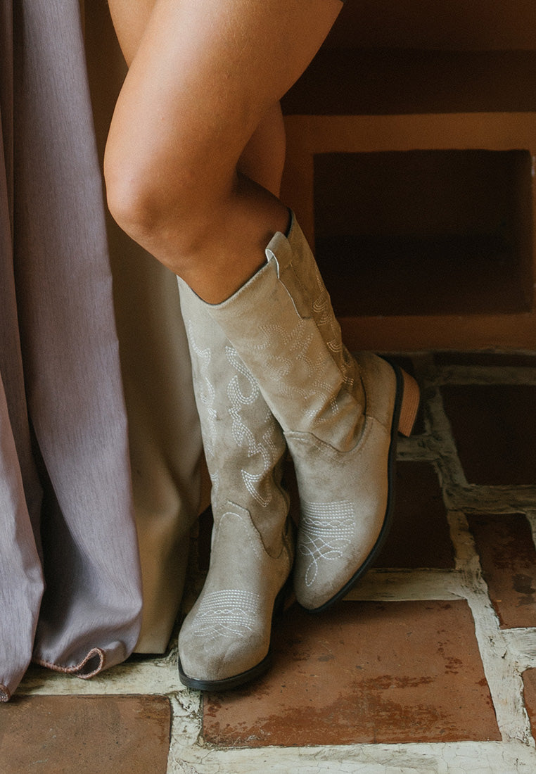 Suede Cowboy Boots