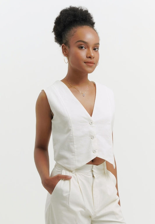 Linen Vest Top