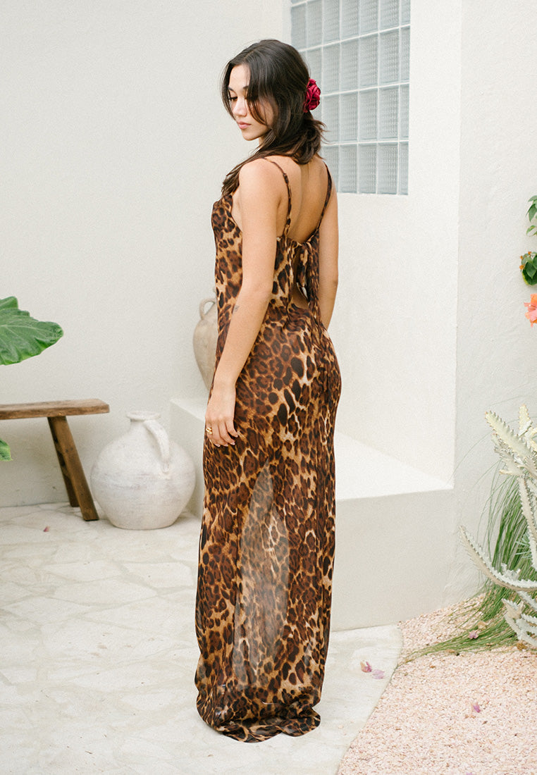 Leo Leopard Maxi Dress