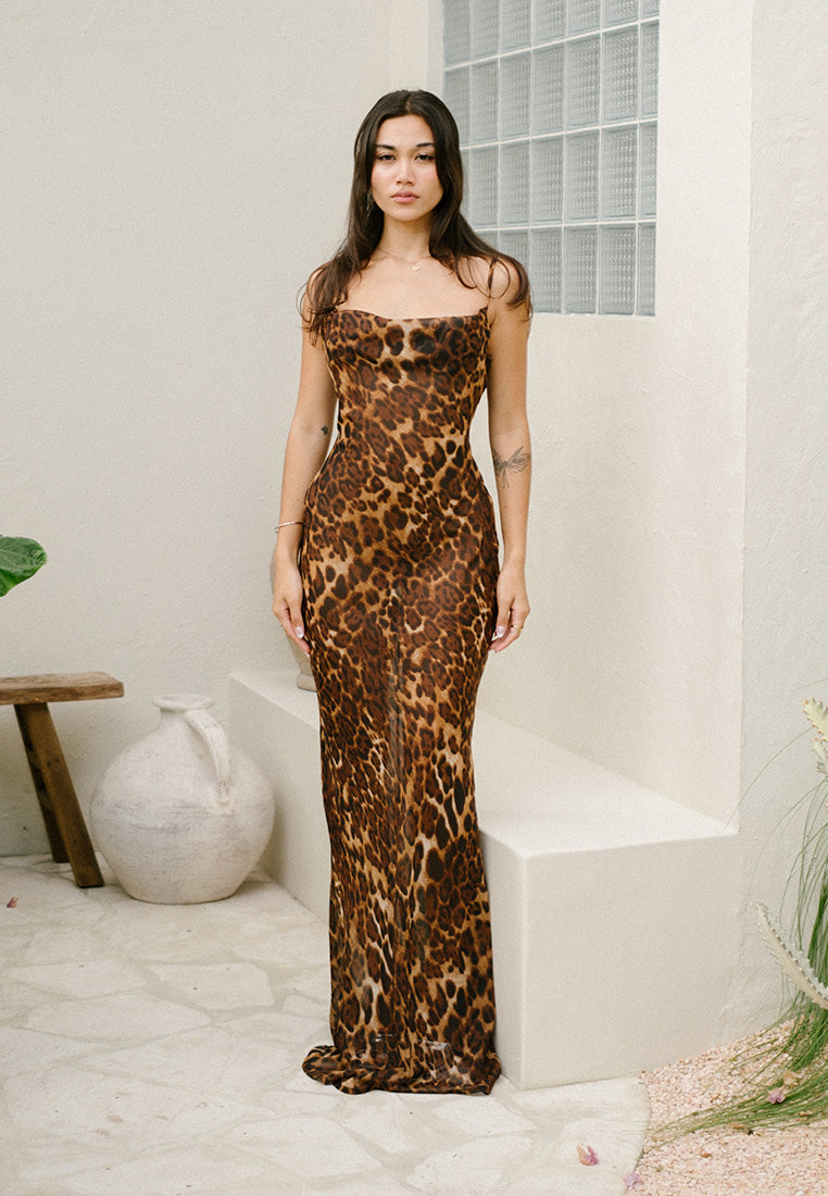 Leo Leopard Maxi Dress