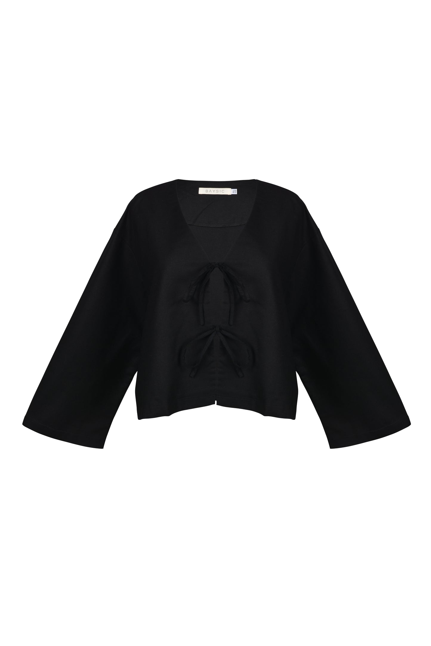 Linen Tie Long Sleeve