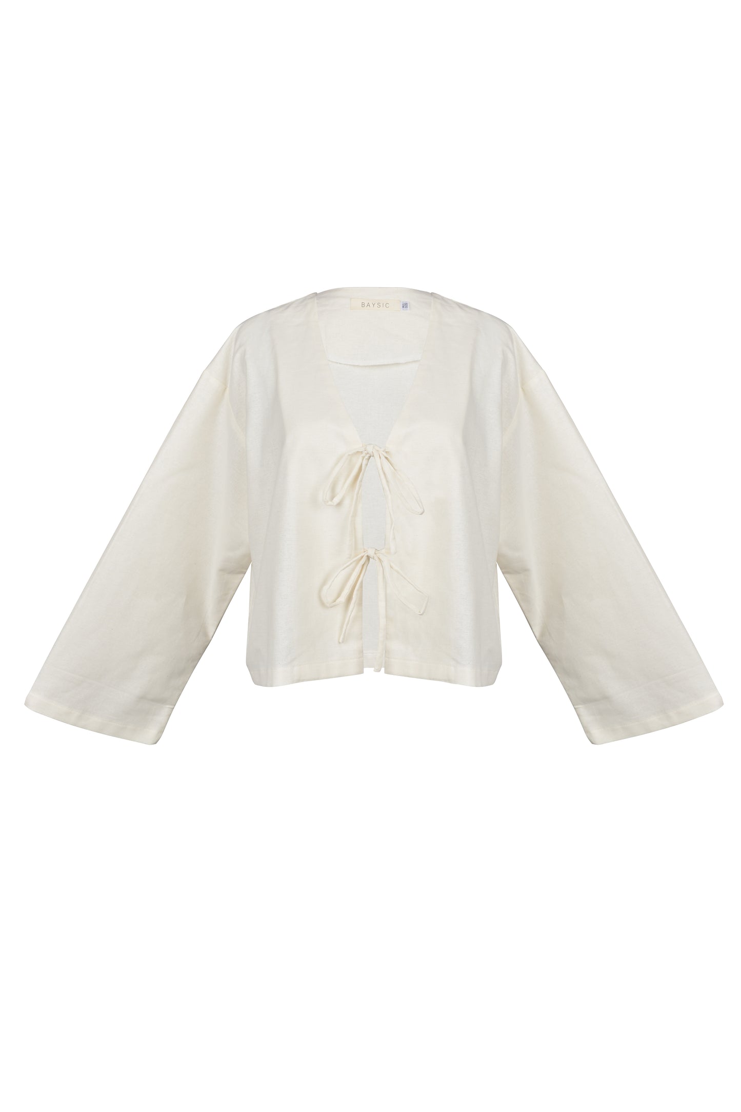 Linen Tie Long Sleeve