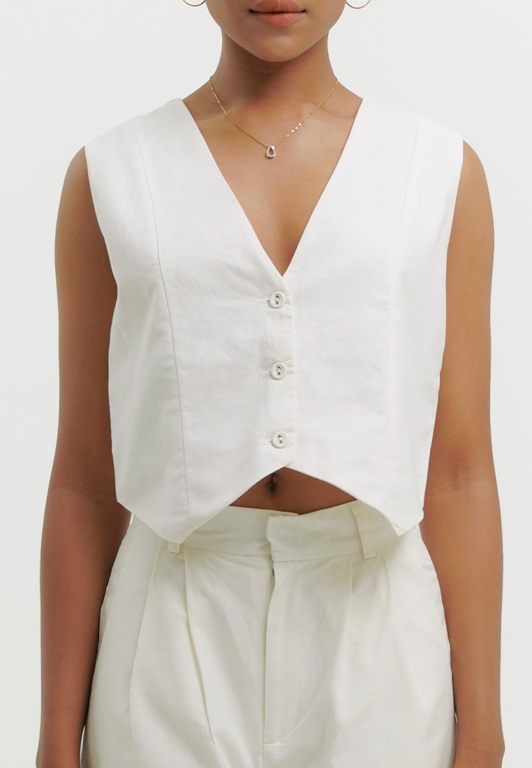 Linen Vest Top