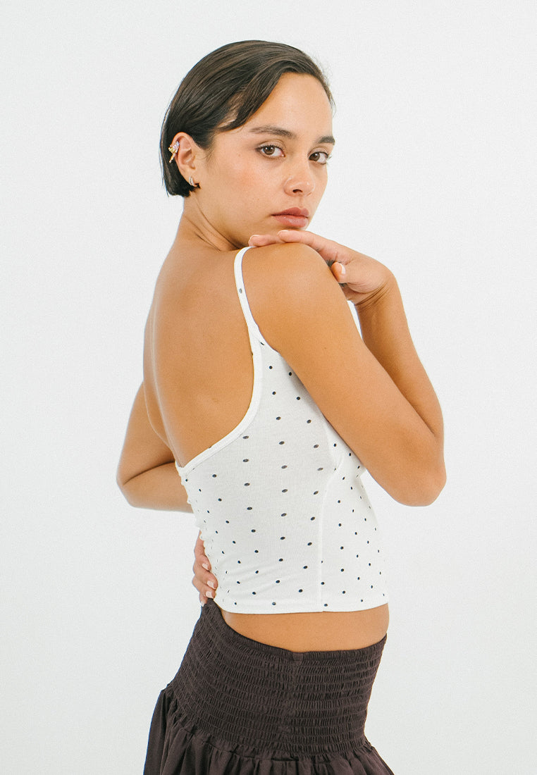 Polka Dot Padded Top