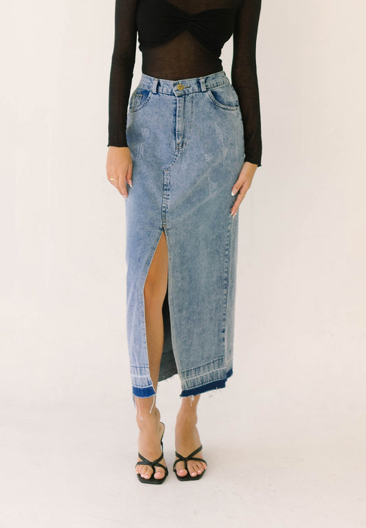 Rome Slit Jeans Skirt