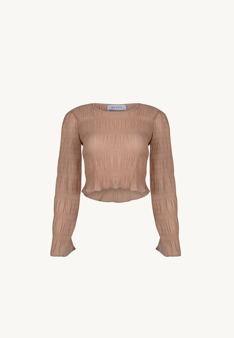 Seam Long Sleeve Crop Top