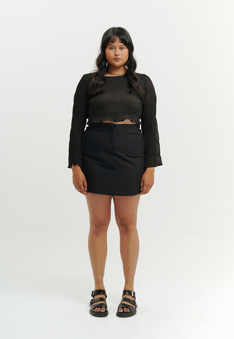 Seam Long Sleeve Crop Top