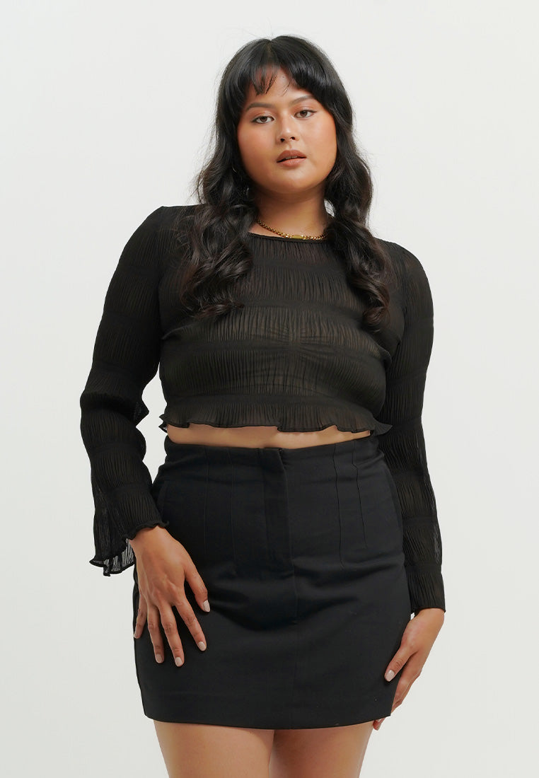 Seam Long Sleeve Crop Top