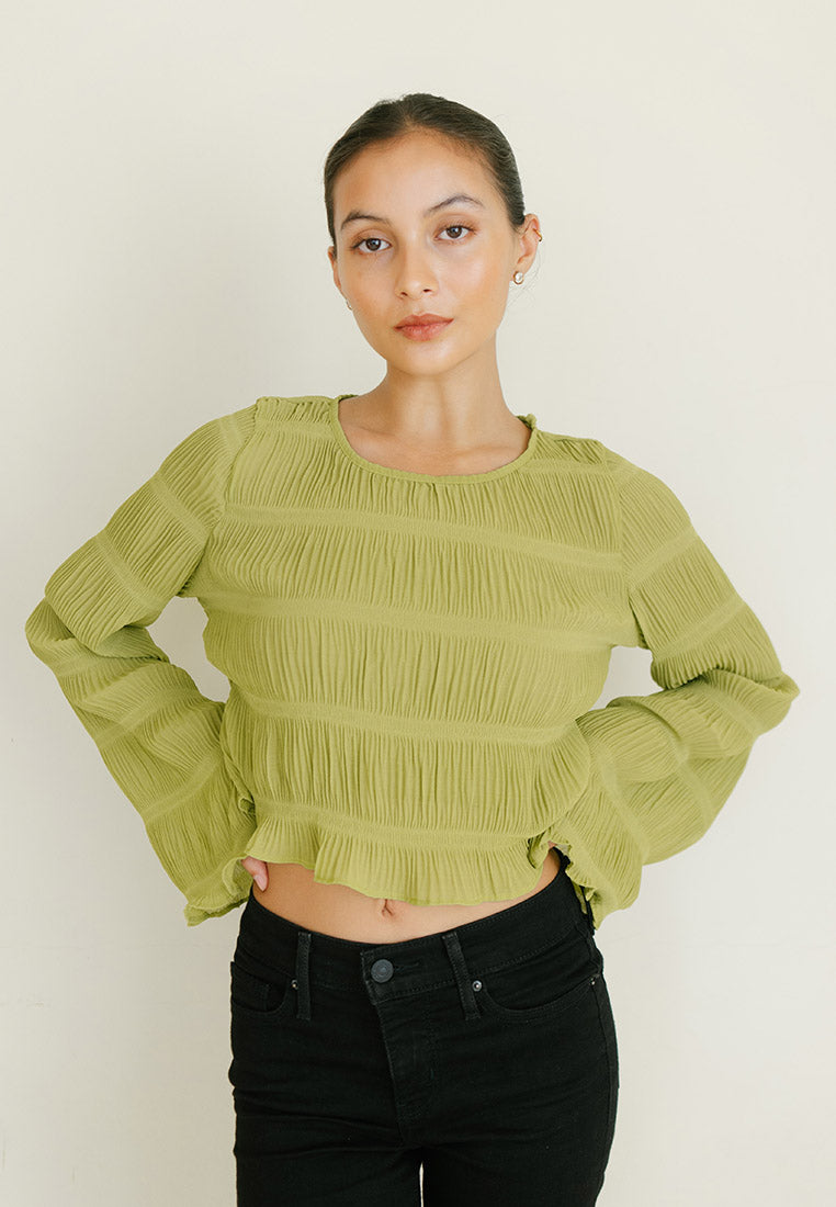 Seam Long Sleeve Crop Top
