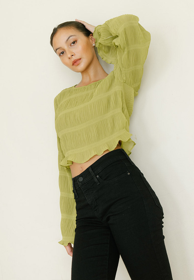 Seam Long Sleeve Crop Top