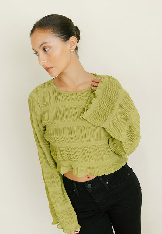 Seam Long Sleeve Crop Top