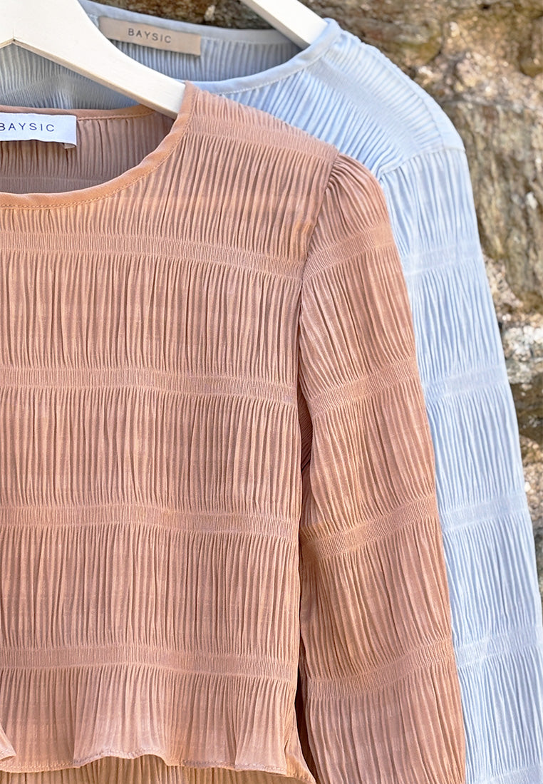 Seam Long Sleeve Crop Top