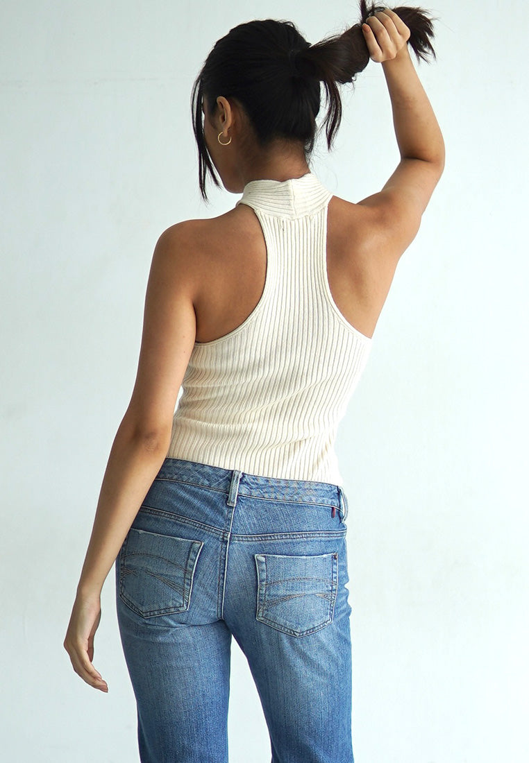X Knit Bodysuit Top